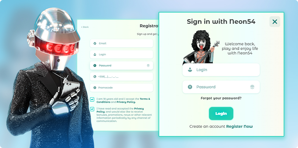 Neon54 Casino Login and Registration